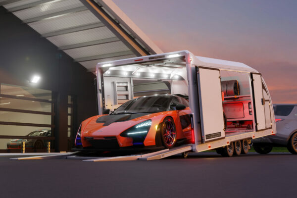 Remorque Porte Voiture Fermé BRIAN JAMES RACE TRANSPORTER 6 396-2060