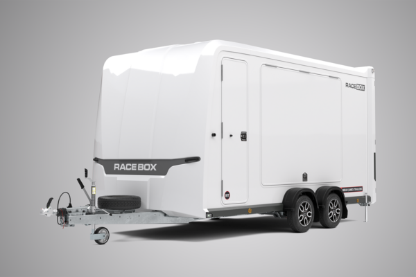 Remorque Porte Voiture Fermé BRIAN JAMES TRAILERS RACE BOX WHITE