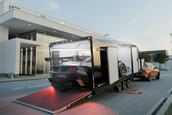 Remorque Porte Voiture Fermé BRIAN JAMES TRAILERS RACE TRANSPORTER 7 BLACK